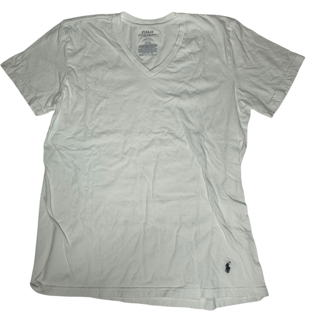 Men’s Polo Ralph Lauren White V-Neck Tee m